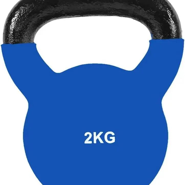 2 kg Cast Iron Kettlebell with Neoprene Coating FF