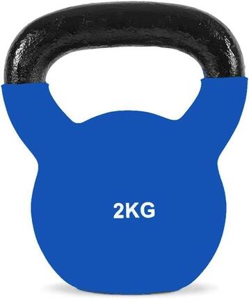 Kettlebell en Fonte de 2 kg avec Revêtement en Néoprène FF