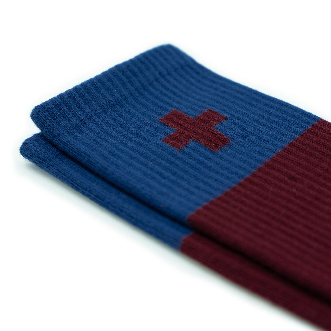 Unisex Calcetines Algodón Transpirables The Indian Face Crew Rojo 3/3