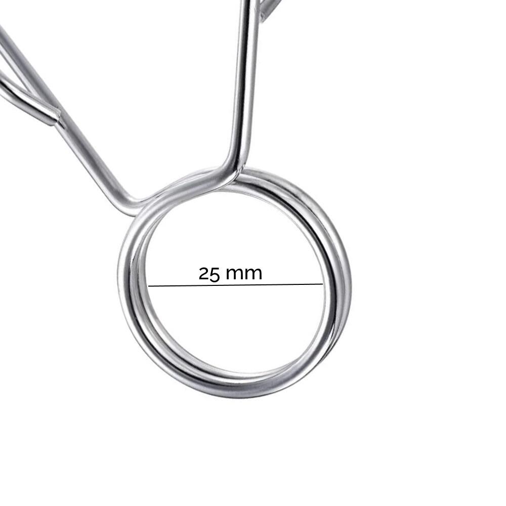 Clip A Molla Per Bilanciere - 1 Coppia Con Impugnatura In Gomma - Per Diametri 25-50 Mm - Foto 7