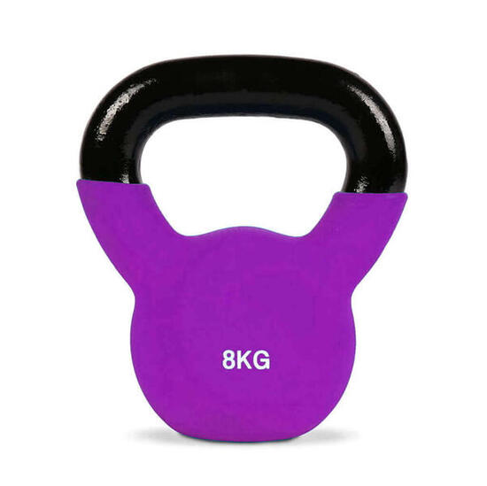 Kettlebell en Fonte Revêtue de Néoprène Violet FF