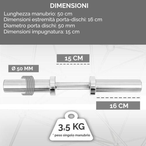 Paire de Barres d'Haltères Courtes 50 cm FF 6/6