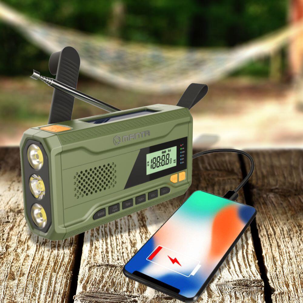 Radio przenośne na korbkę solarne powerbank latarka Manta DYNAMO 3/7