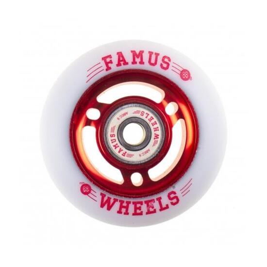 FAMUS 3 Spokes Wielen 68mm 88A Rood Wit [x4]