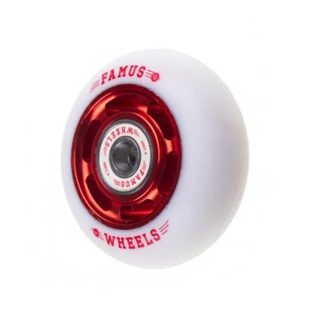 FAMUS Rad 3 Spokes 64mm Rot Weiß [x4] 2/4