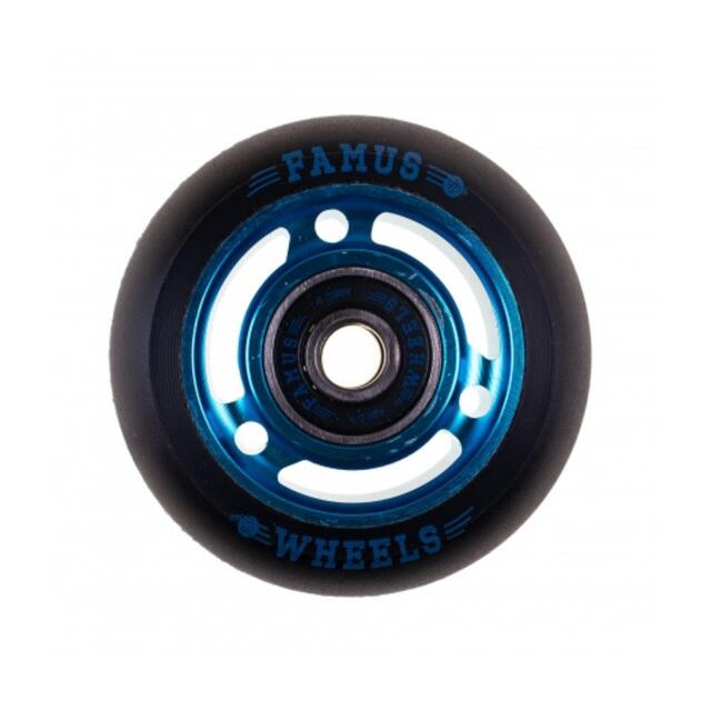 Famus Wheels - Roue De Roller Famus Wheels 60mm/88a + Abec 9 - Roue - Bleu|noir - 60 Mm - Decathlon