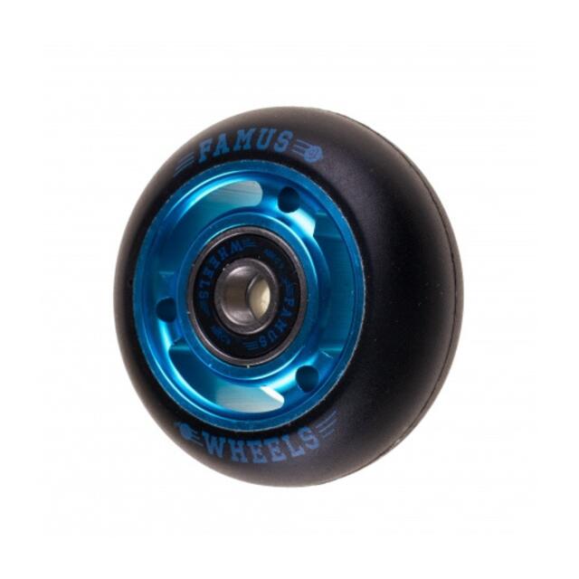 FAMUS 3 Spokes Rad 60mm Blau Schwarz [x4] 2/4