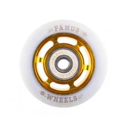 Famus 6 Spokes Wiel 60mm Zwart Wit [x4]