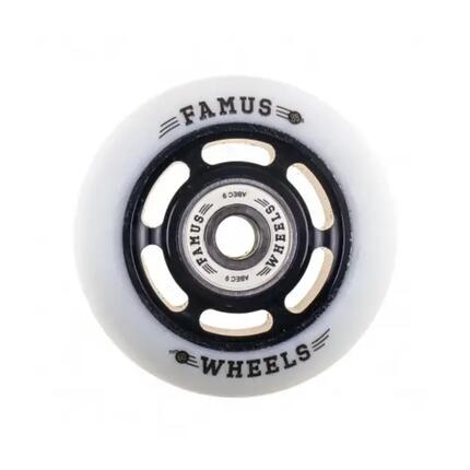 Famus 6 Spokes Wiel 60mm Zwart Wit [x4]