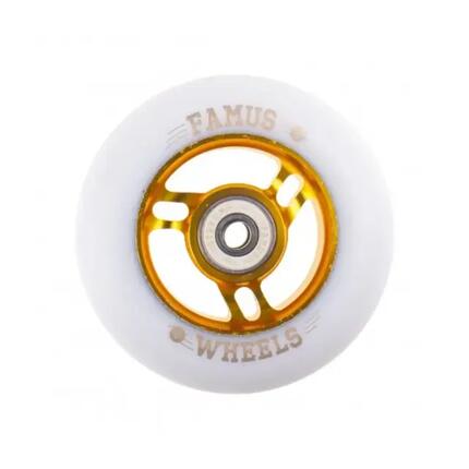 FAMUS Wiel 3 Spokes 90mm 86A Rood Wit [x4]