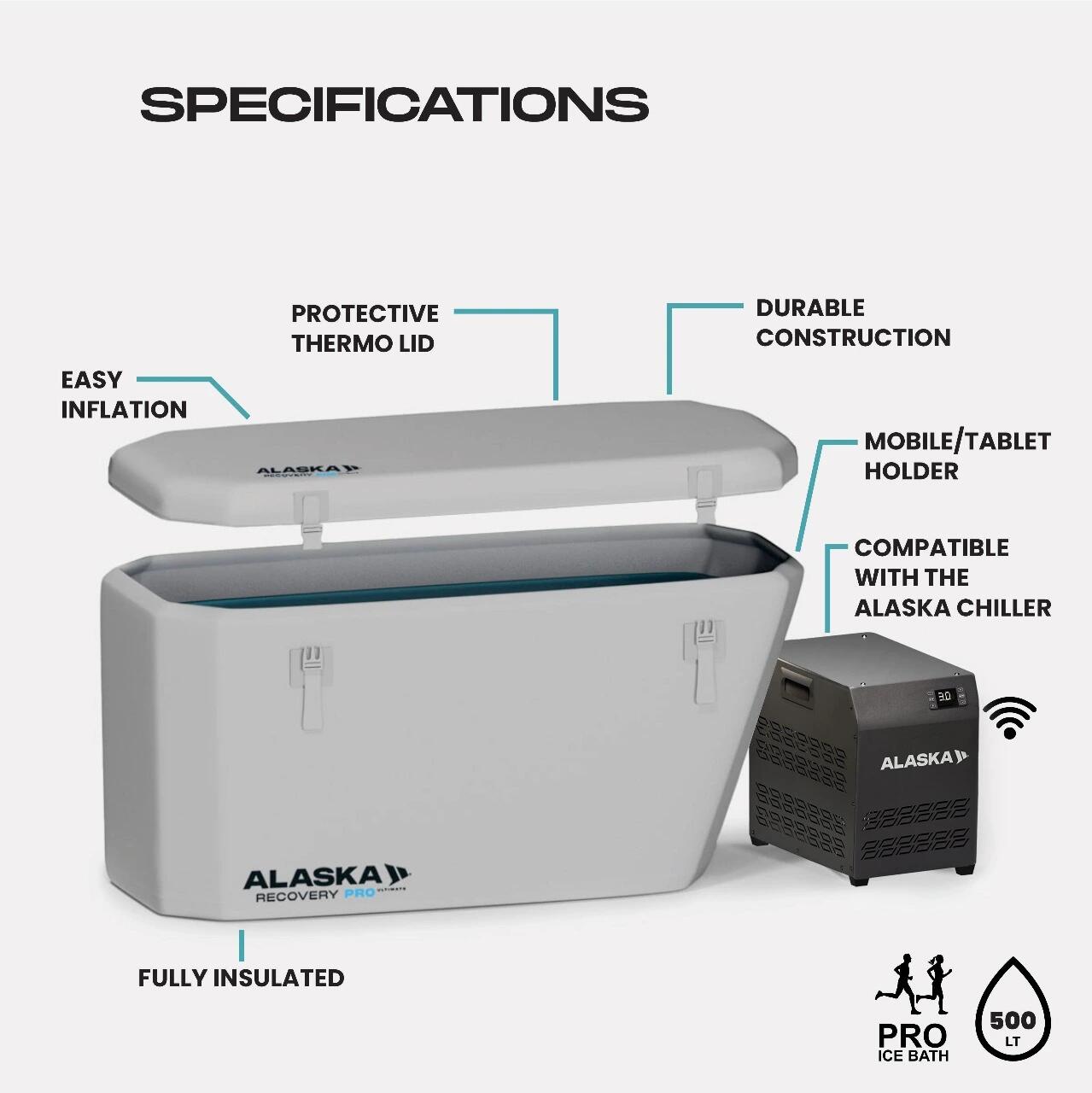 Bain de Glace Alaska PRO Ultimate + Mini Chiller - Récupération Avancée 2/8
