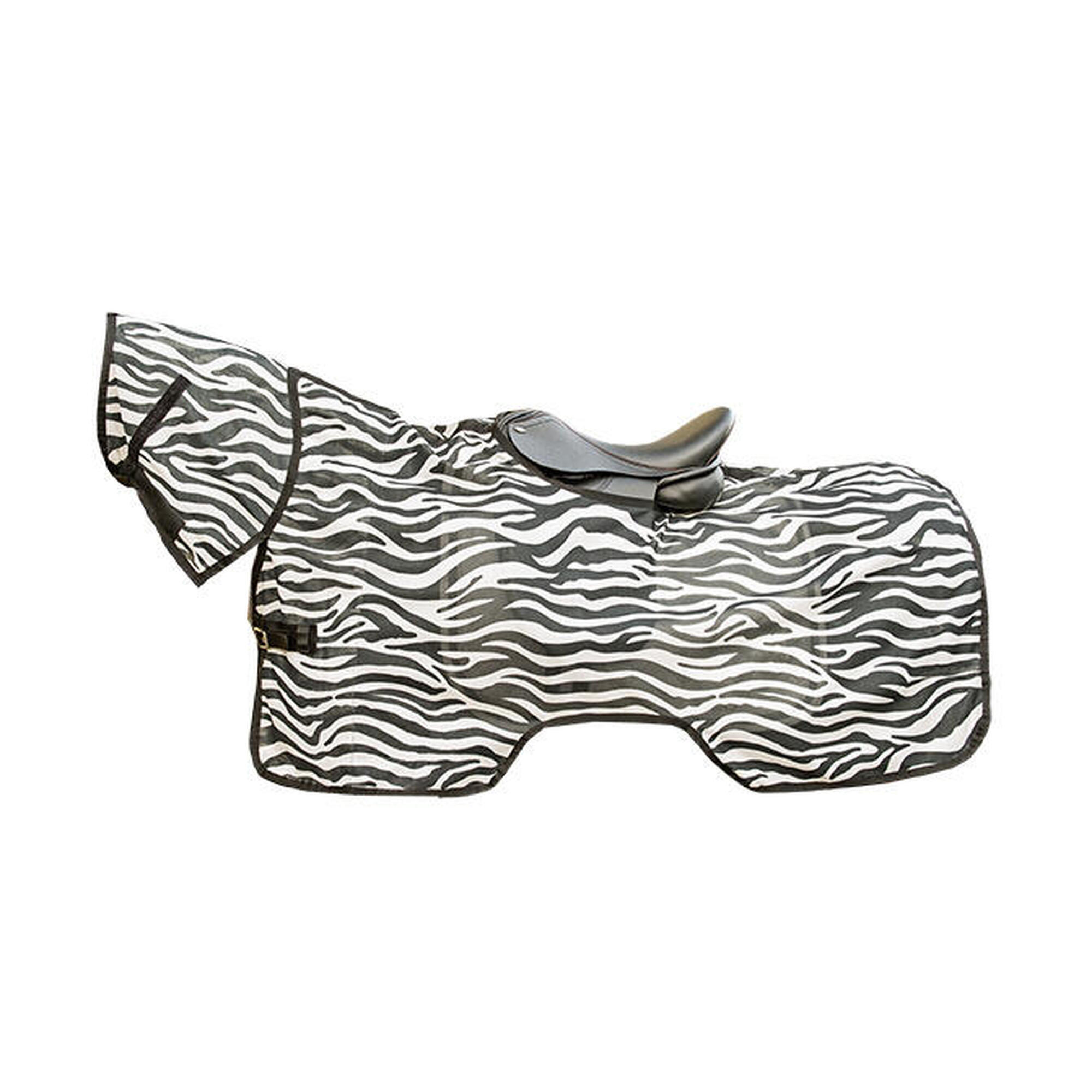 Couverture anti mouches Zebra pour des promenad blanc/noir
