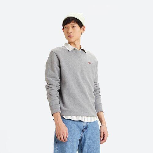 Pulls molletonnés pour homme Levi's Original gris 5/7