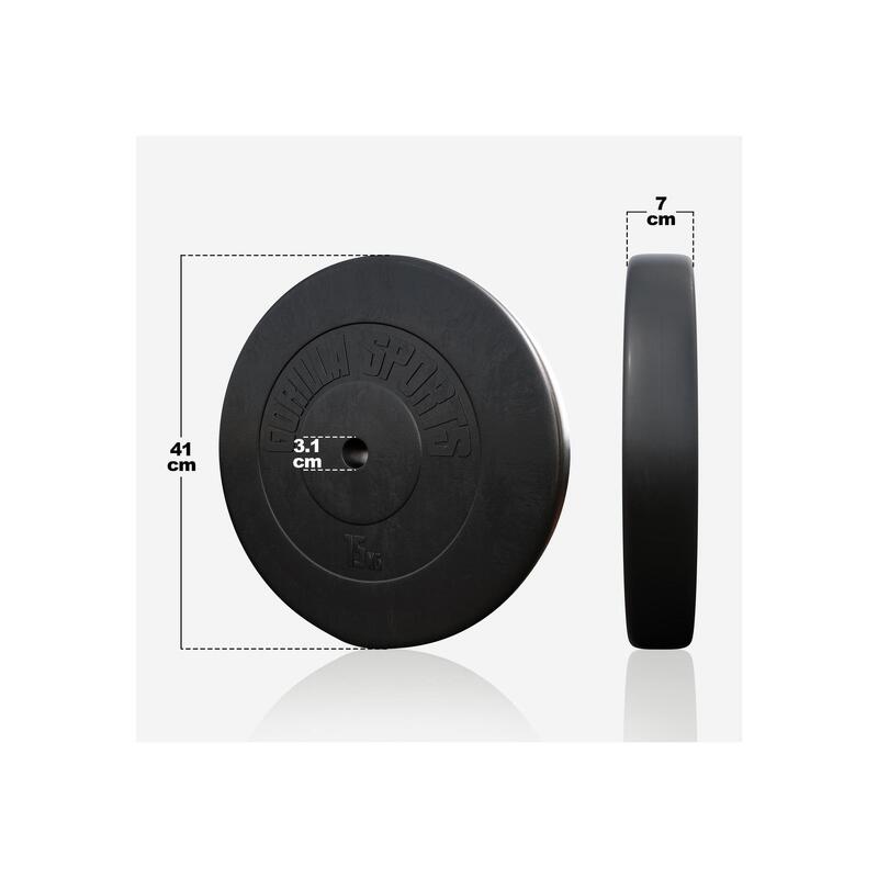 Set discuri de greutate 30KG - 2 x 5 - 2 x 10KG