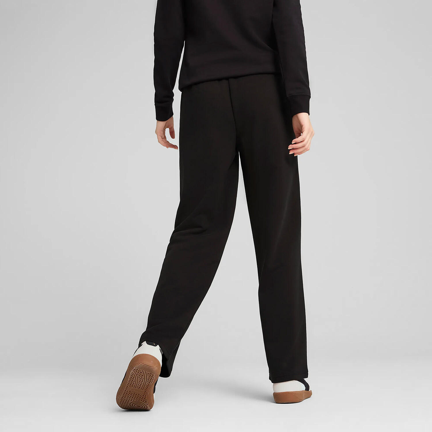 Calças Mulher Caminhada Natureza ESS Small No. 1 Logo Comfort Straight Hose PUMA 7/7