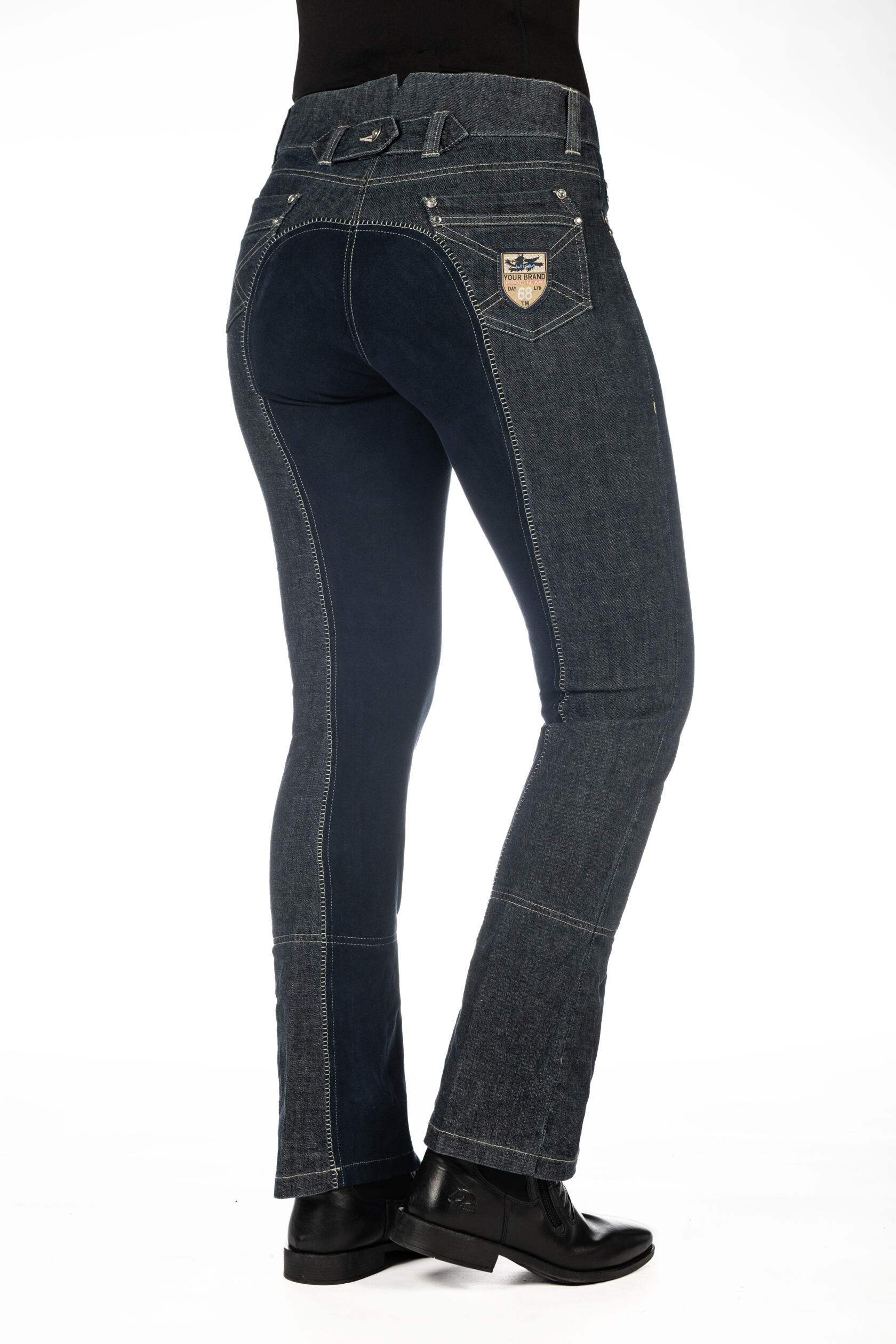 Damen Jodhpur Miss Blink Alos Voll-Besatz jeansblau 4/7