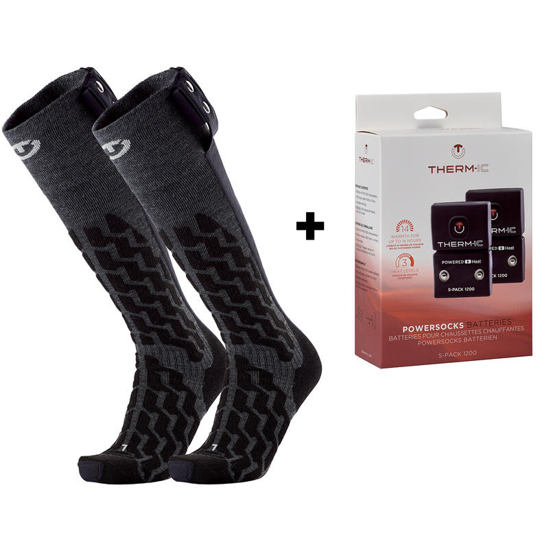 Pack de chaussettes chauffantes avec batteries - Heat Fusion Uni + S-Pack 1200