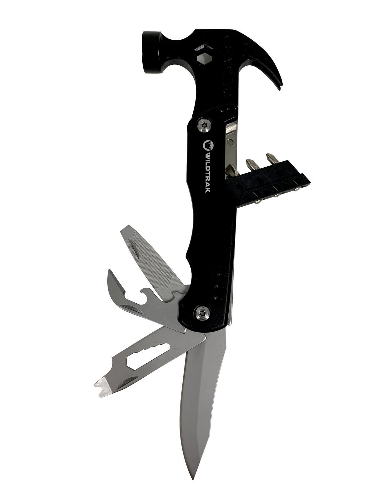 Wildtrak 14-in-1 Aluminium Multi-Tool w/ Hammer - Black