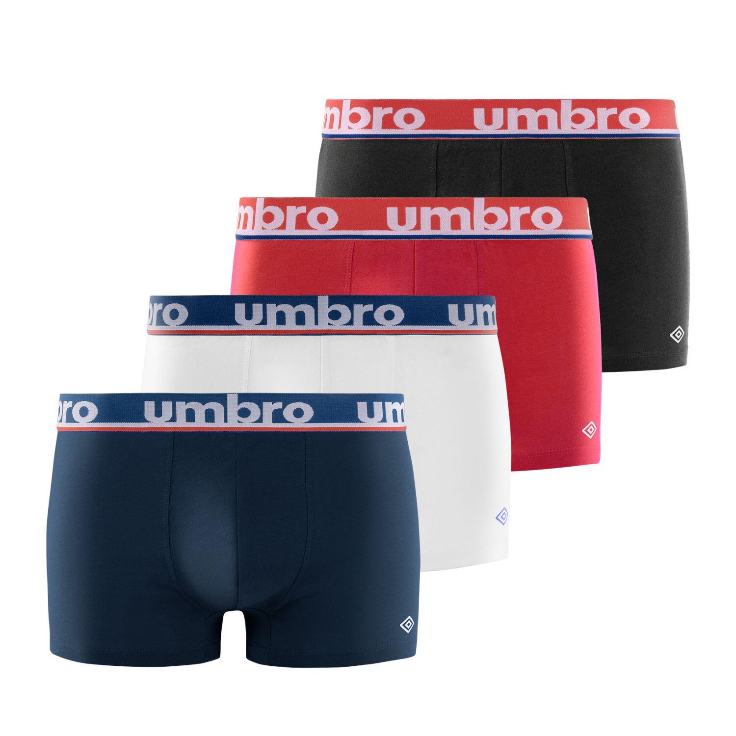 Umbro - Lot De 4 Boxers En Coton Homme Ban - Caleçon - Multicolore - 42 M/l - Decathlon