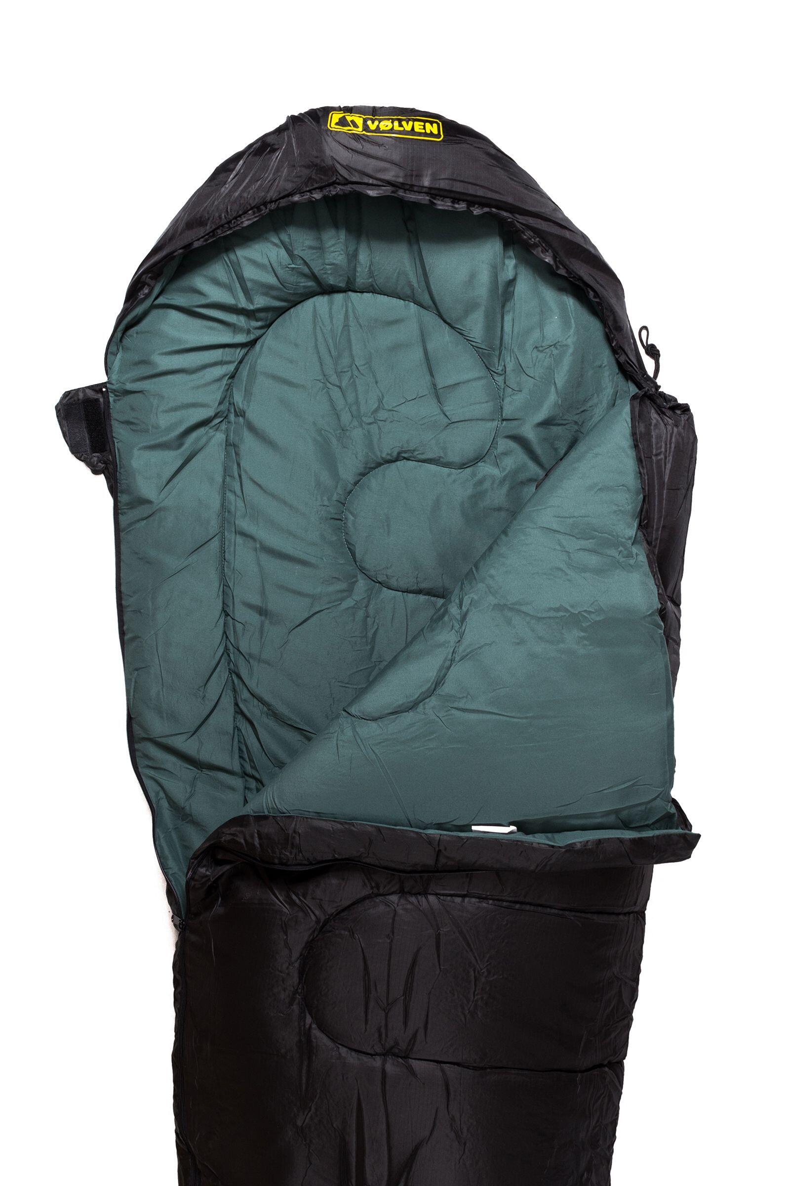 Sacco A Pelo Campeggio Volven Traveller 215X80 Cm Nero Sinistro 2/6