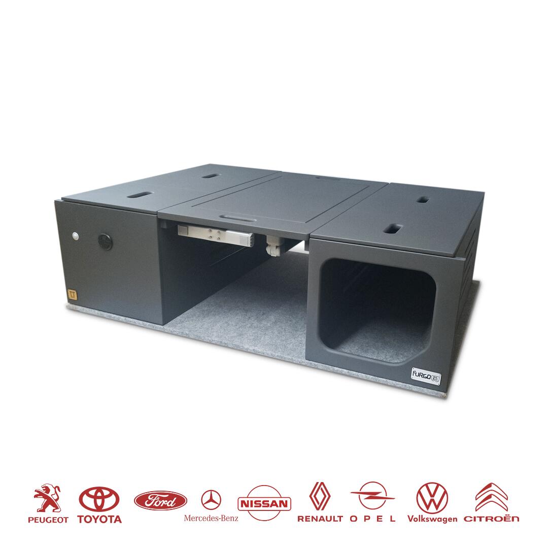 MOKUZAI Mueble Camper MOKUZAI Negro 75x110x45cm