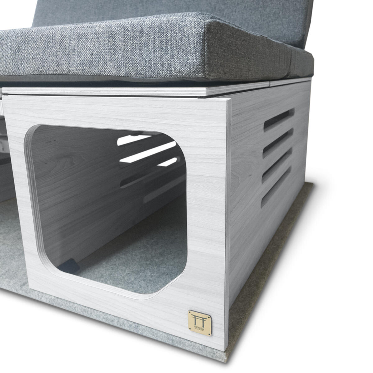 Mueble Camper MOKUZAI Gris 115x120x45cm 4/7