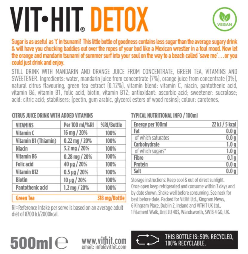 Vitaminedrank - Reboot - Mandarijn - 12 x 50cl 3/7