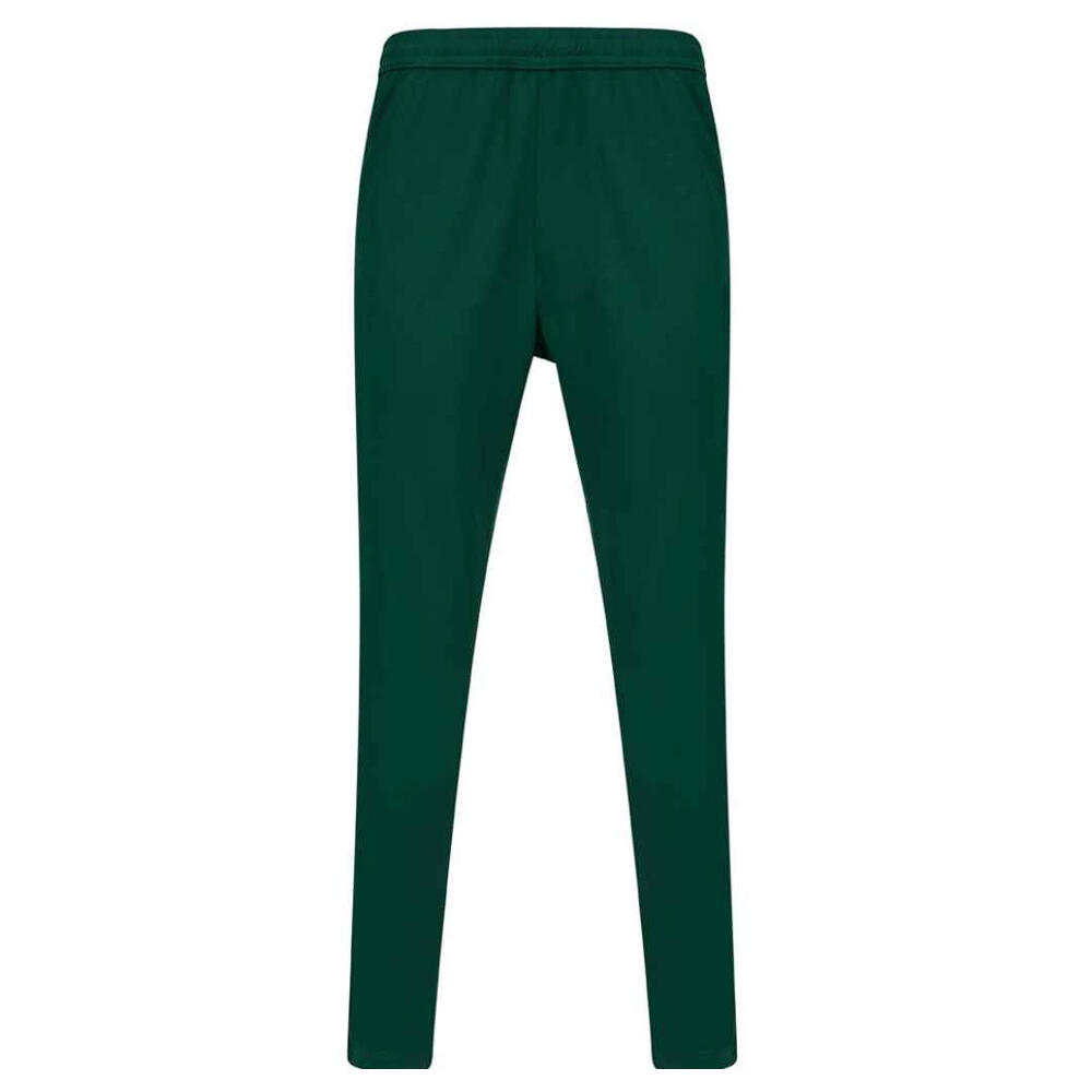 Unisex Adult Knitted Tracksuit Bottoms (Bottle Green/White)