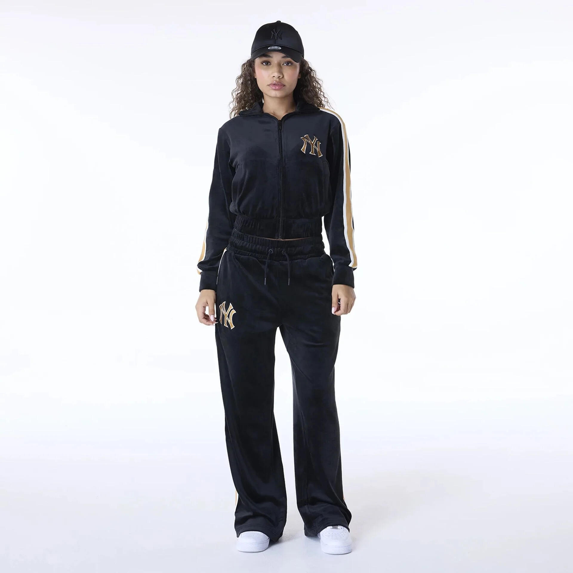 Pantaloni sportivi da donna in velluto New York Yankees 1/7