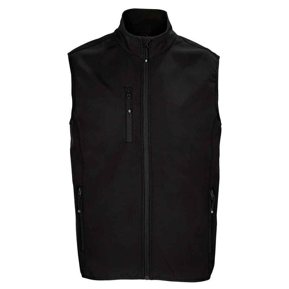 Mens Falcon Softshell Zipped Body Warmer (Black)