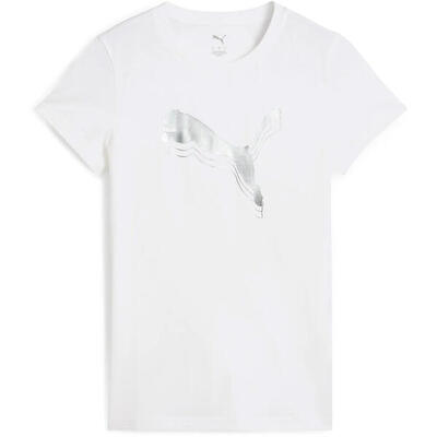 Dames-t-shirt puma ess metallic