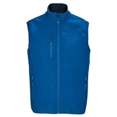 Heren falcon softshell bodywarmer met rits (koningsblauw)