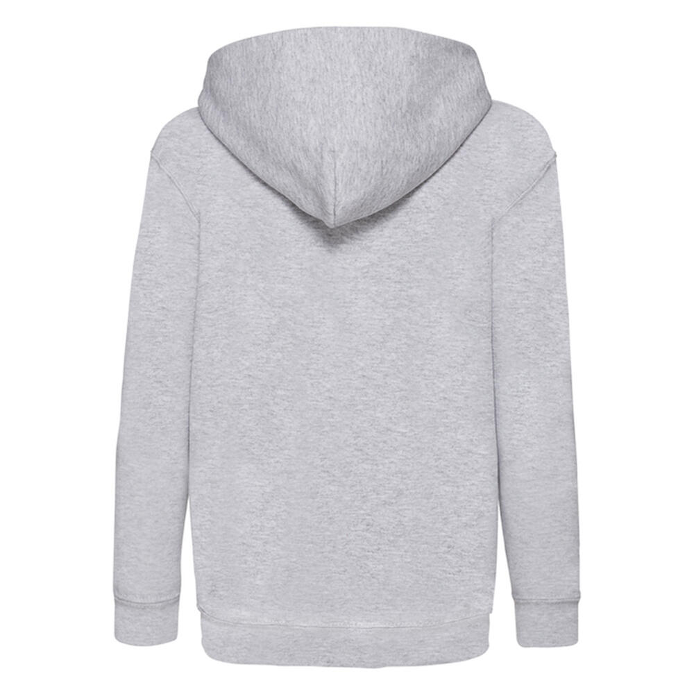Felpa Con Cappuccio Semplice Bambini Fruit Of The Loom Classic Grigio Erica 2/3