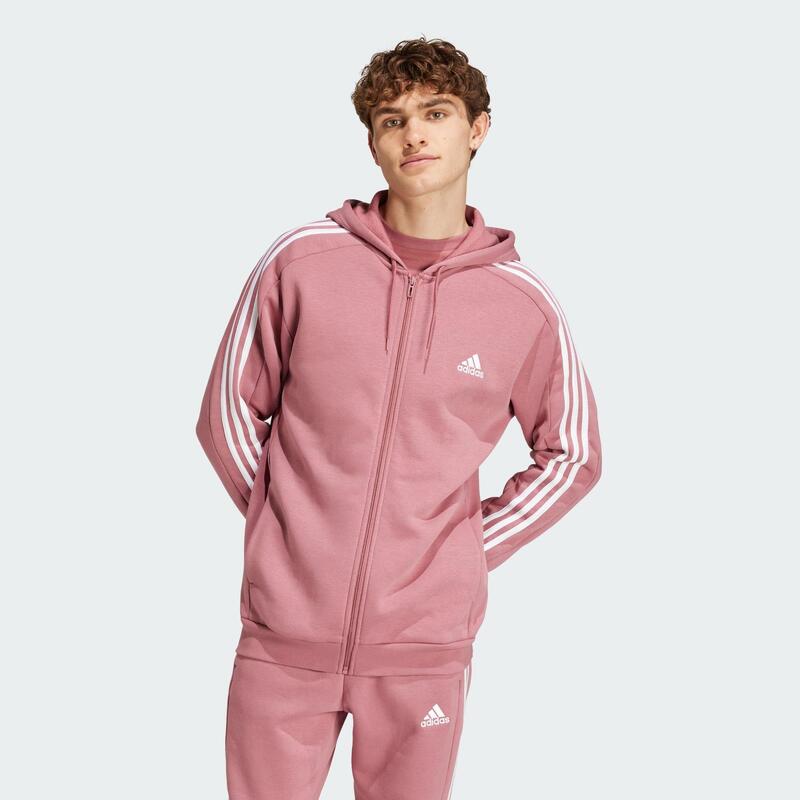 Mikina Essentials Fleece 3-Stripes Full-Zip
