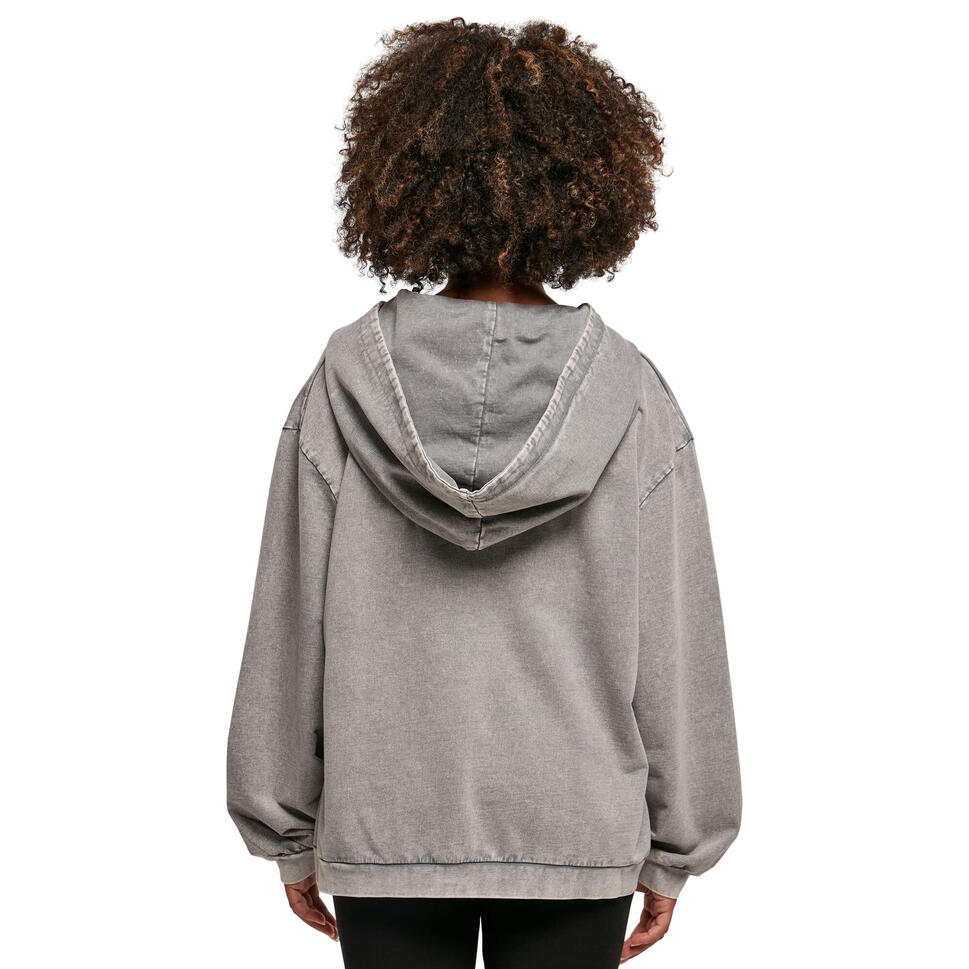 Damska Bluza Z Kapturem Acid Wash Oversized Hoodie
