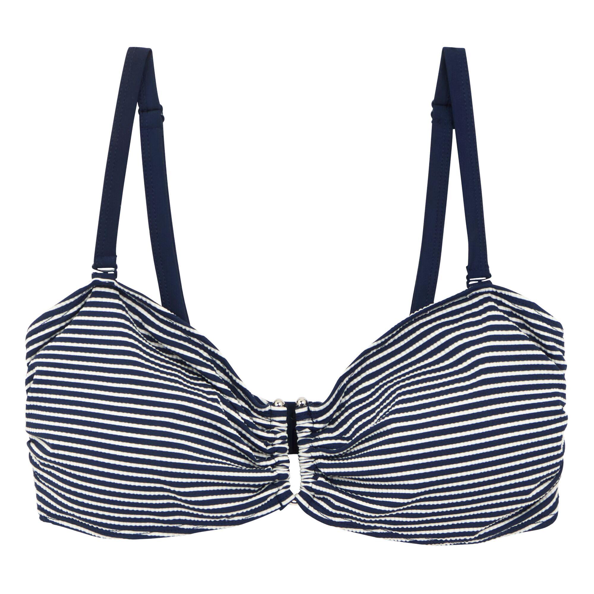 REGATTA Top de Bikini Aceana III Seeksucker para Mujer Marino, Blanco