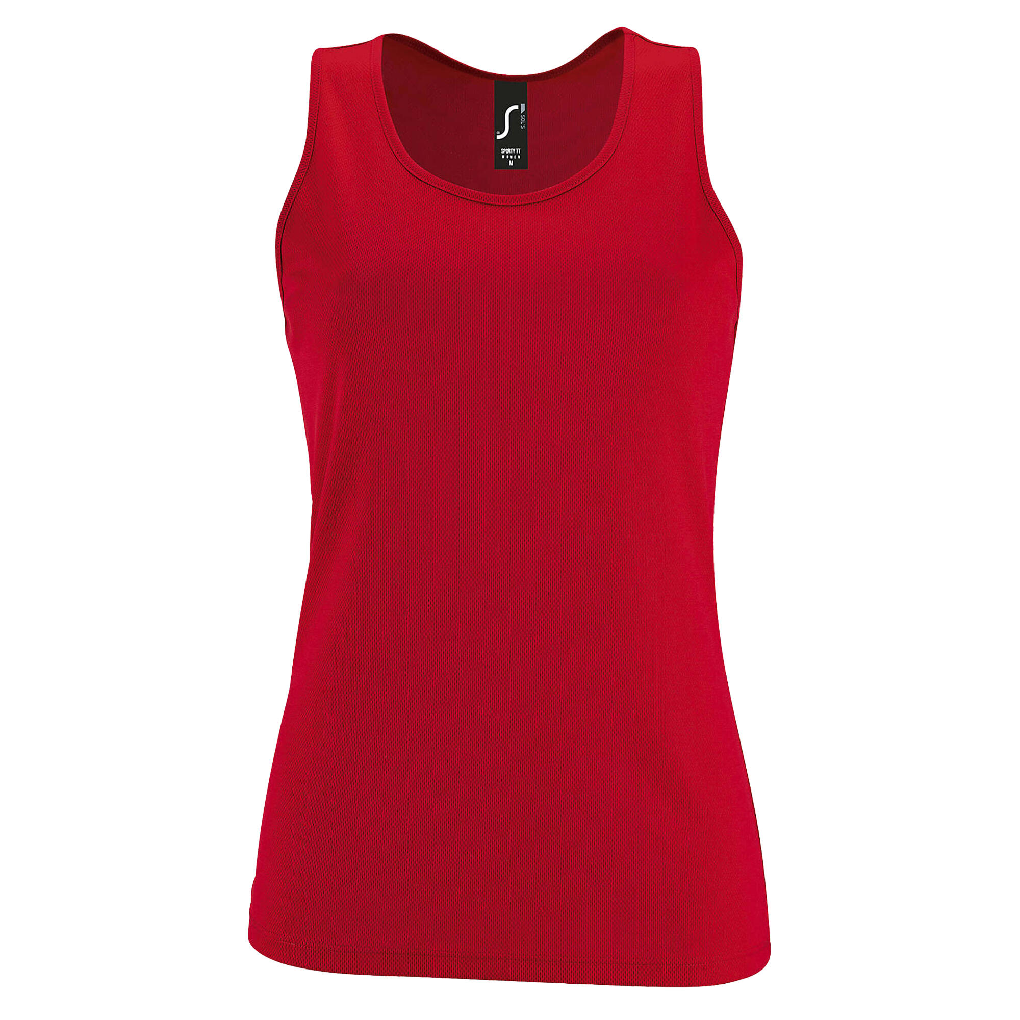 SOL'S Camiseta Sin Mangas Sporty para Mujer Rojo