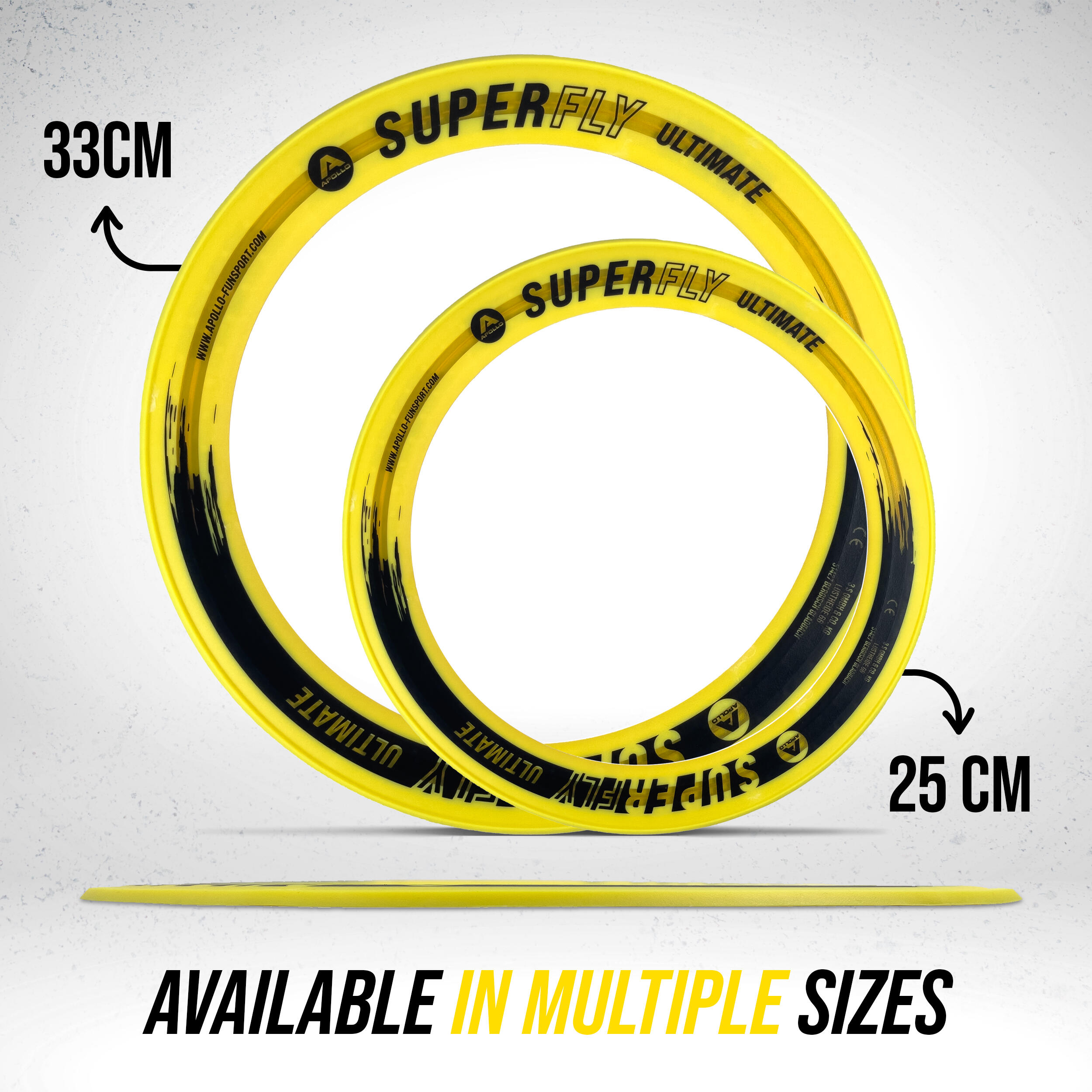 Superfly Aro de lanzamiento con bordes suaves - Amarillo, 33 cm 6/6