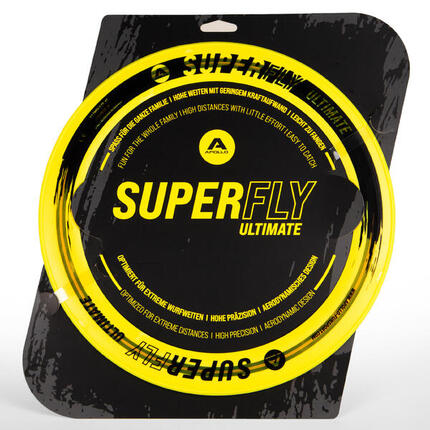 Superfly anneau de lancer avec bords souples - Jaune, 25 cm