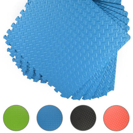 Fitness Schutzmatte 6er Set - 60x60x1,2 cm - Schwarz