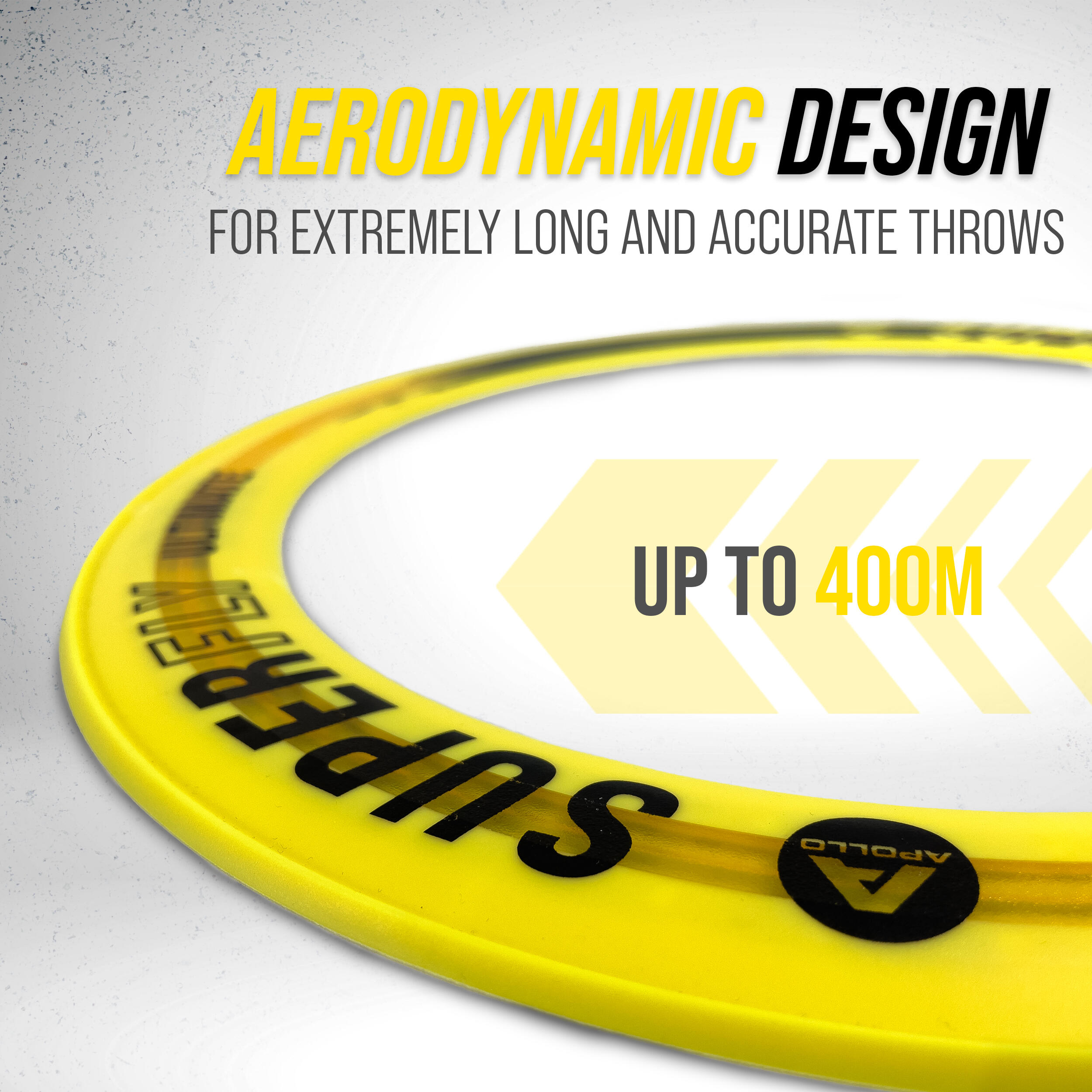 Superfly Aro de lanzamiento con bordes suaves - Amarillo, 33 cm 2/6