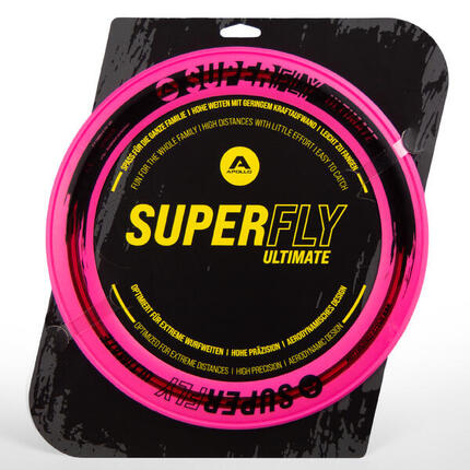 Superfly anneau de lancer avec bords souples - Jaune, 25 cm