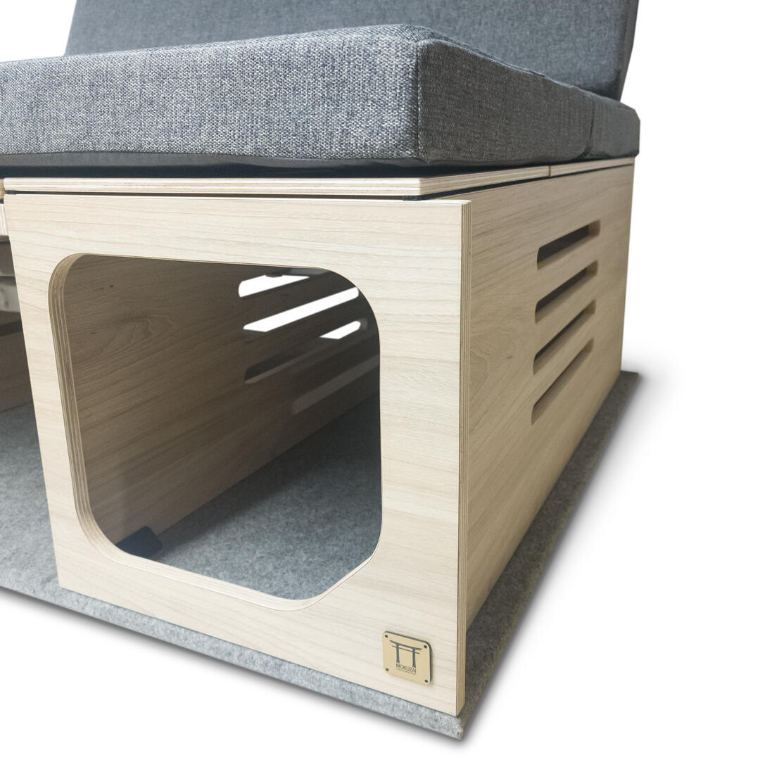 Mueble Camper MOKUZAI Marron Claro 140x120x45cm 5/7