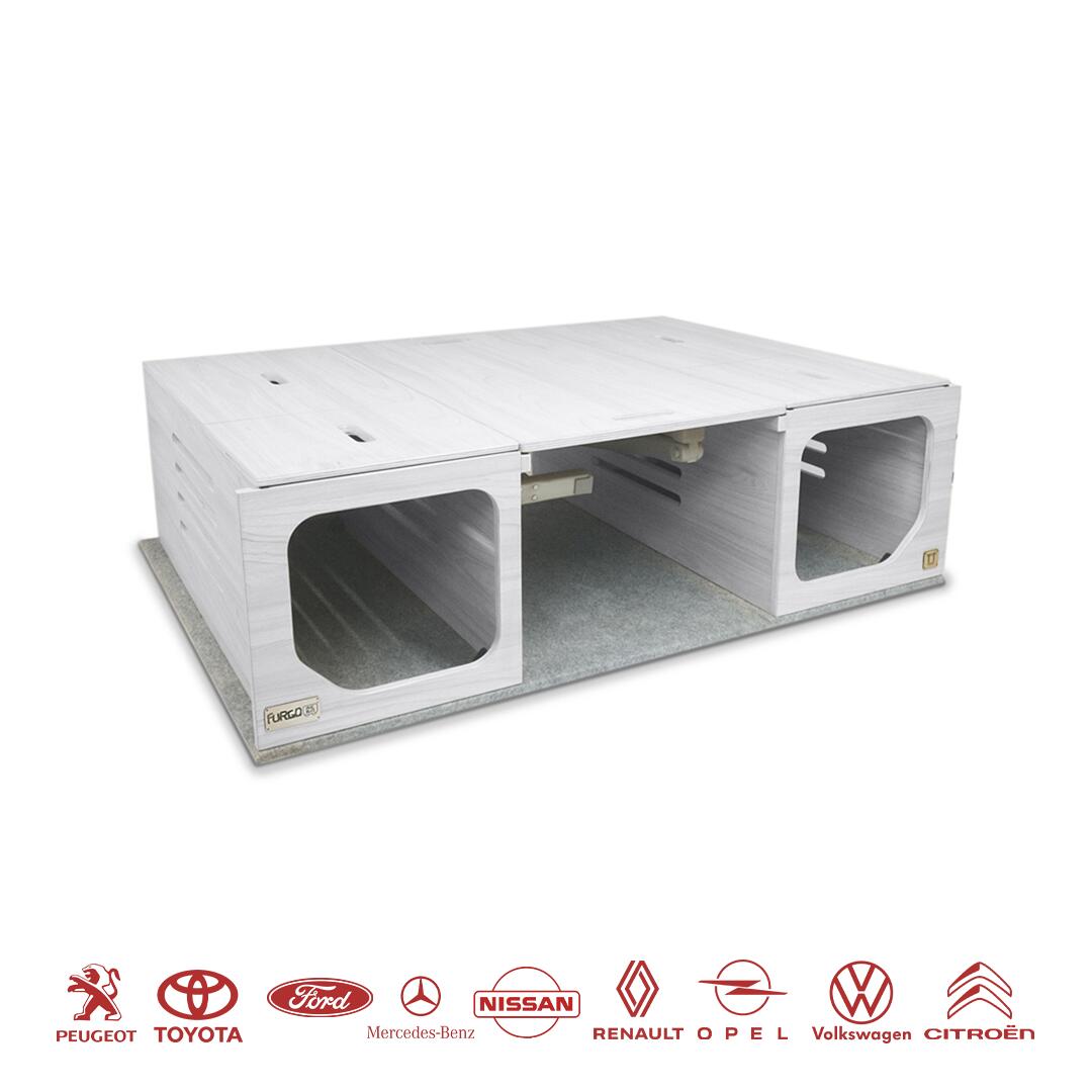 MOKUZAI Mueble Camper MOKUZAI Gris 120x120x45cm