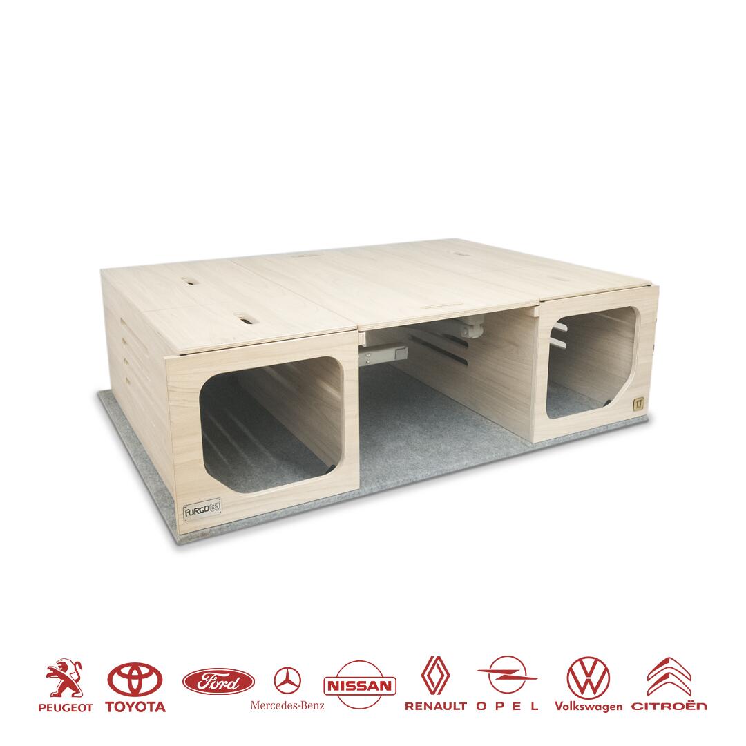 MOKUZAI Mueble Camper MOKUZAI Marron Claro 140x120x45cm