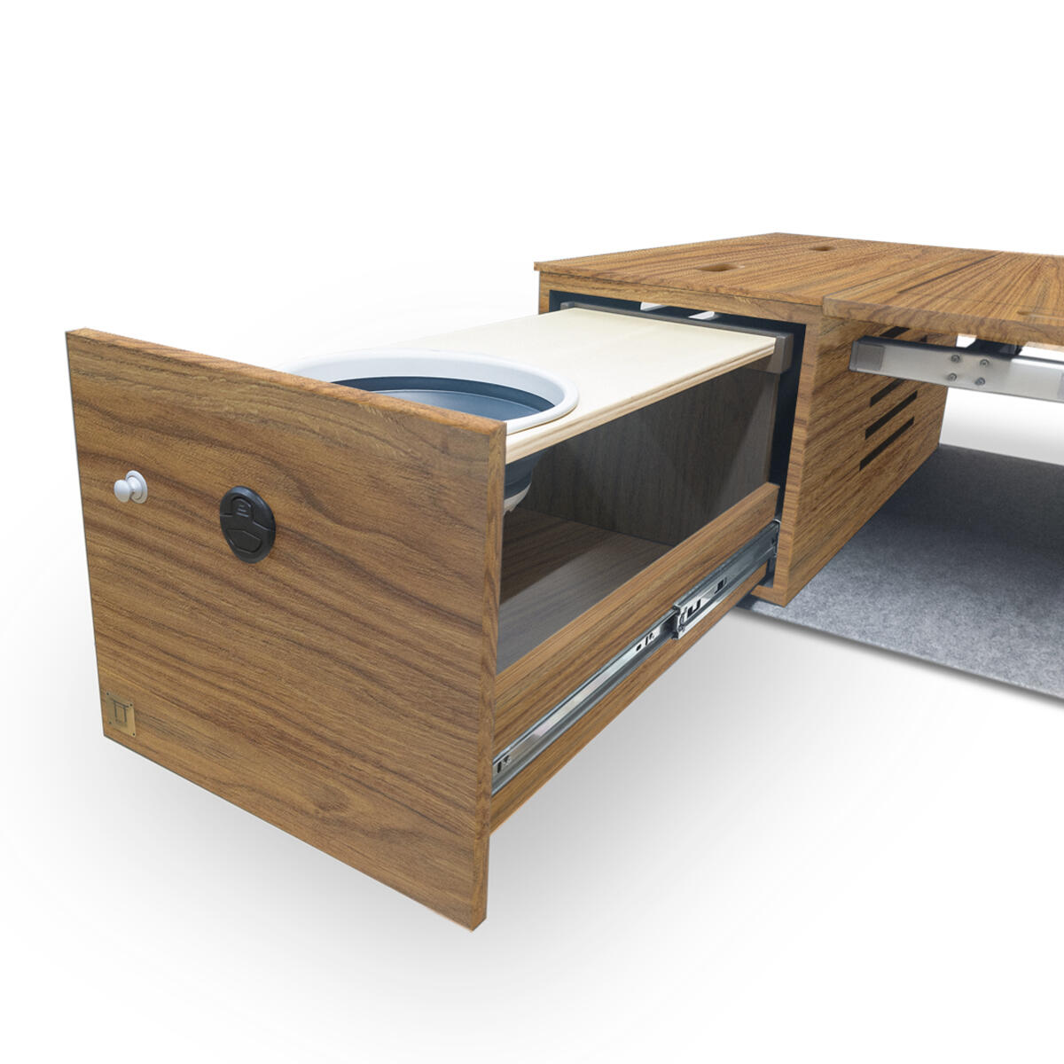 Mueble Camper MOKUZAI Marrón Oscuro 75x110x45cm 2/6