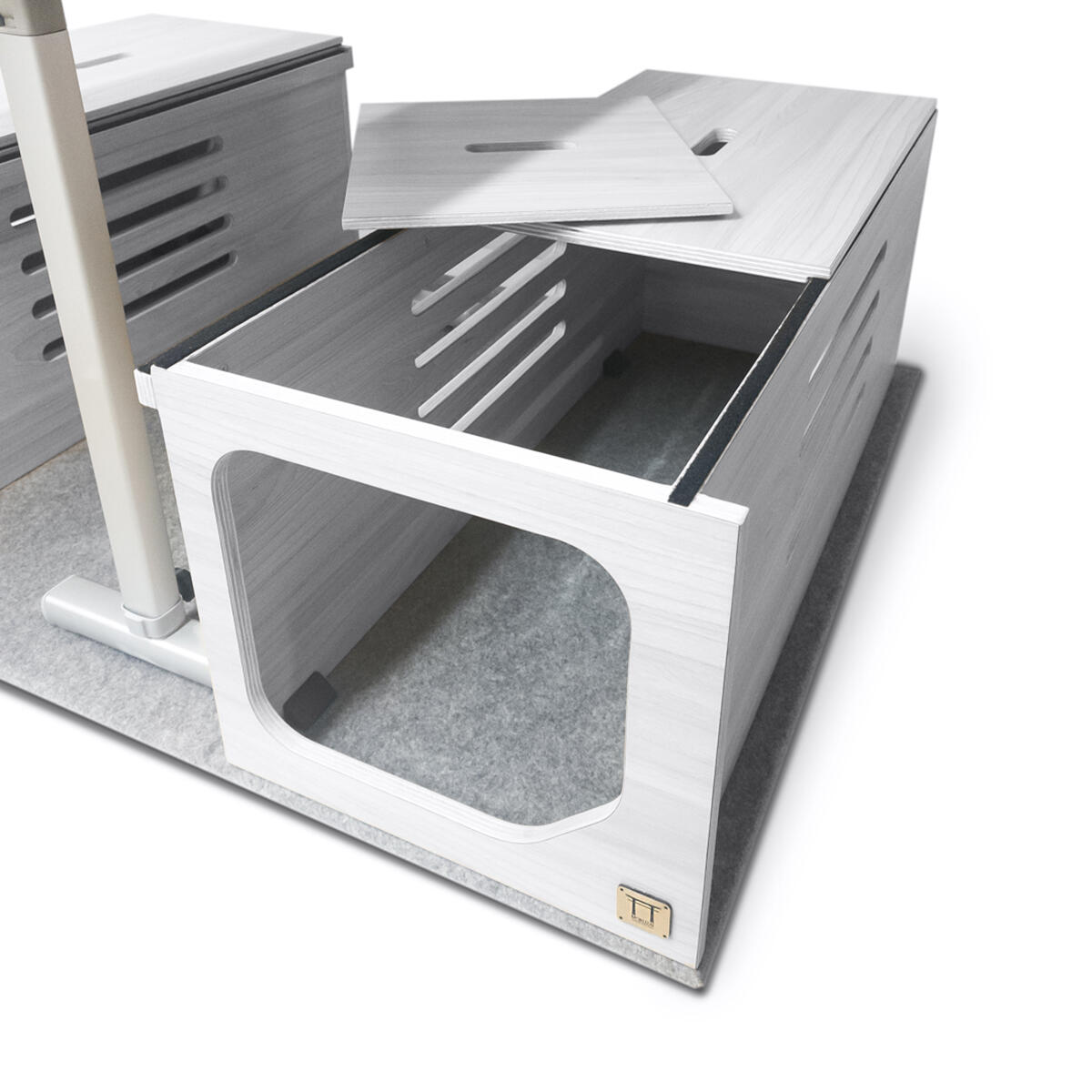 Mueble Camper MOKUZAI Gris 115x120x45cm 2/7