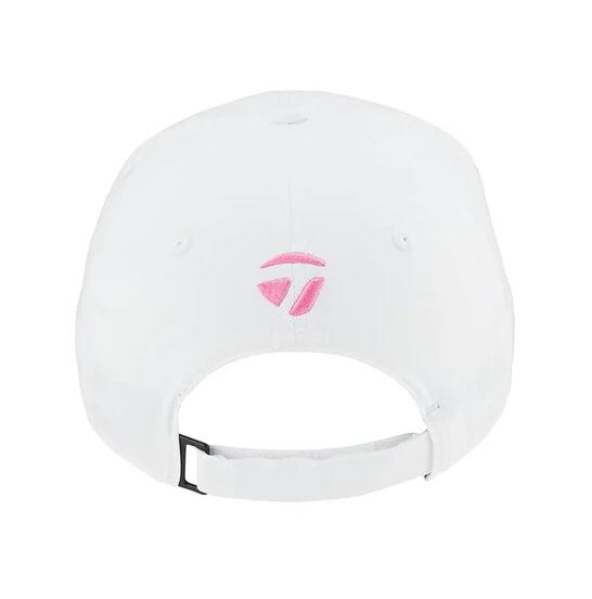 TaylorMade 23 Script Gorra Golf Mujer, Blanco/Rosa 4/5