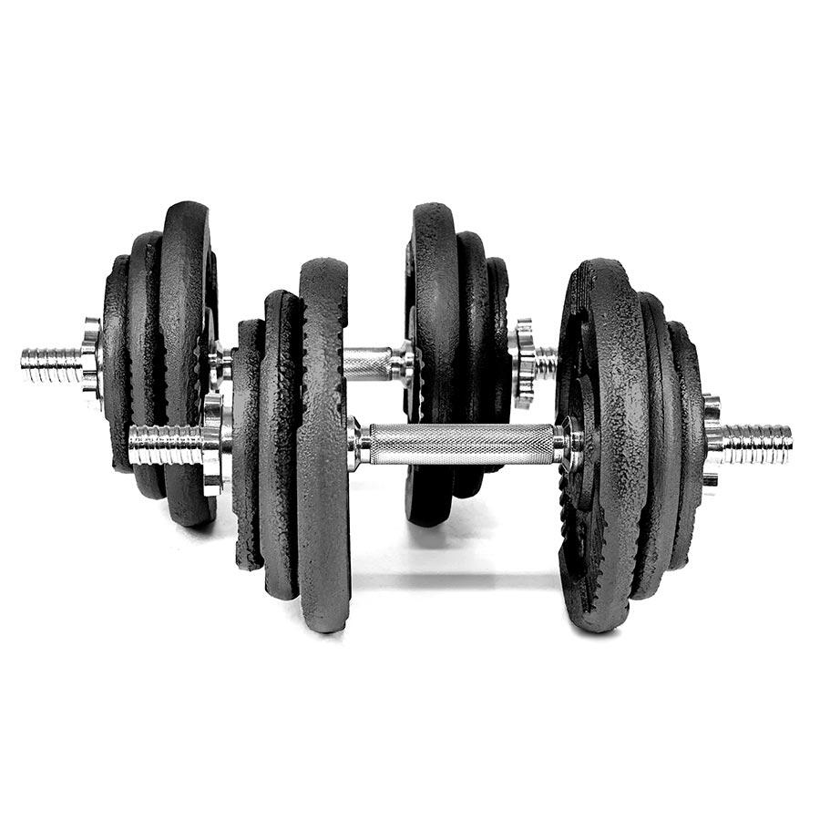 Zestaw hantli regulowanych Sapphire 2x20kg żeliwne 3/4