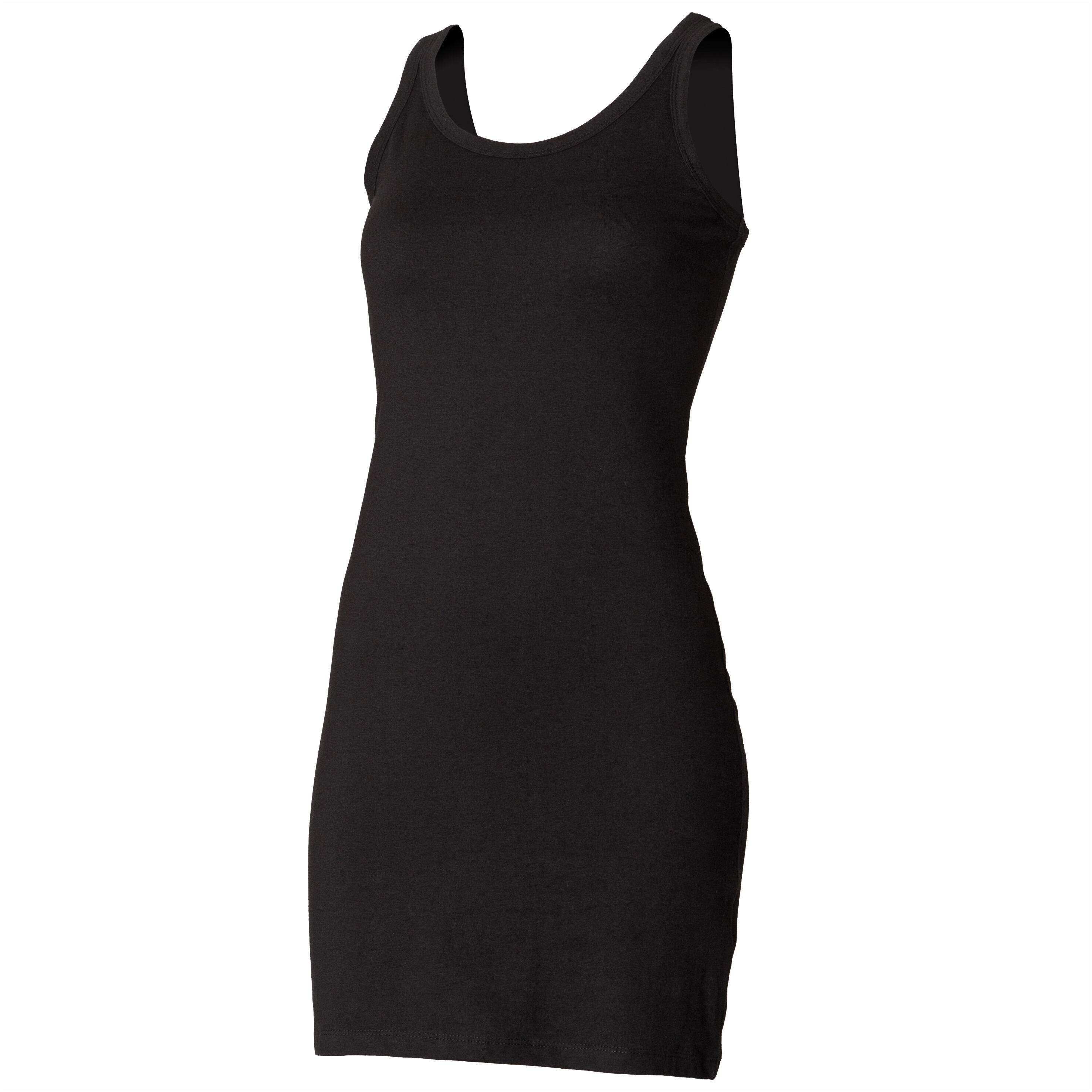Canotta Extra Lunga Donna Skinni Fit Nero 2/2